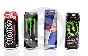 Cans of Energy Drinks