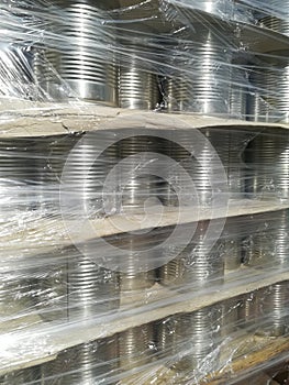 Cans packaged