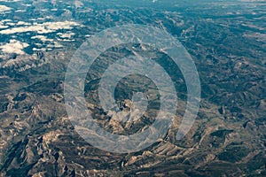 Cantabrian Mountains above from plane
