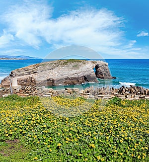 Cantabric coast summer landscape photo