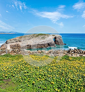 Cantabric coast summer landscape photo