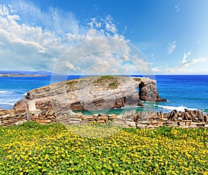 Cantabric coast summer landscape photo