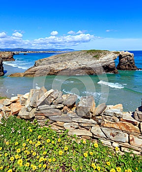 Cantabric coast summer landscape. photo