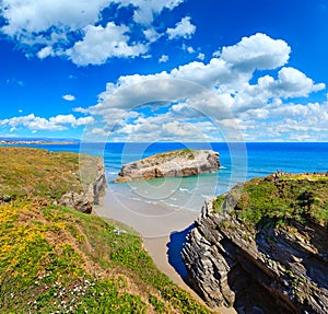 Cantabric coast summer landscape. photo