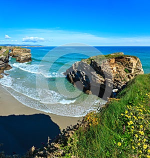 Cantabric coast summer landscape. photo