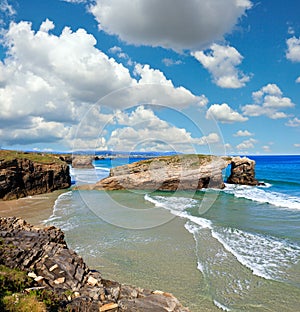 Cantabric coast summer landscape photo