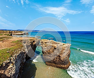 Cantabric coast summer landscape photo