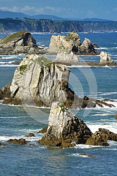 Cantabric Sea Clifs near the Silent Beach, Spain