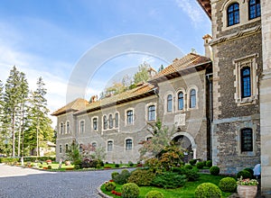 Cantacuzino Castle in Busteni city of Romania on a beautiful sunny day