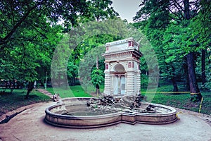 Cantacuzino fountain in Carol Park Bucharest