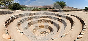 Cantalloc Aqueduct in Nazca, spiral or circle aqueducts