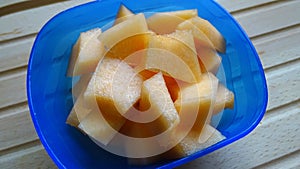 Cantaloupe melon fruit bowl