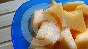 Cantaloupe melon fruit bowl