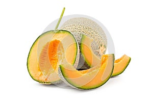 Cantaloupe melon isolated on a white background