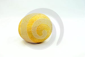 Cantaloupe melon on plain white background