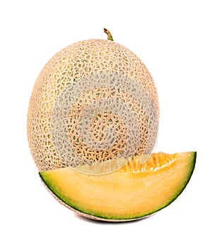 Cantaloupe melon with slice