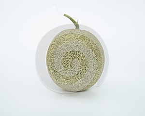 Cantaloupe melon on white background