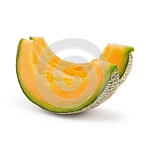 Cantaloupe melon on a white background