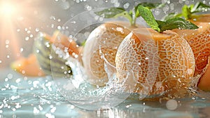 Cantaloupe Splash: Refreshing Summer Treat photo