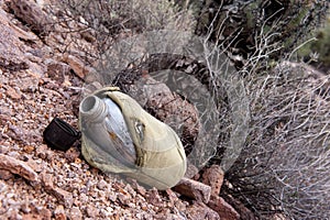 Canteen in desert photo