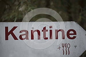 A canteen sign and symbol