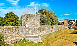 Canterbury city walls in Kent, England