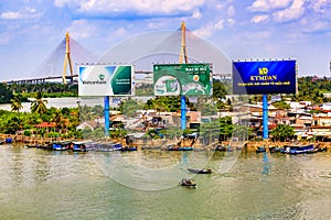 Cantho bridge, a view from downtown