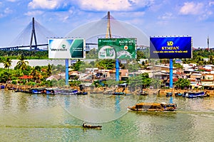 Cantho bridge, a view from downtown