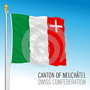 Canton of Neuchatel, official flag, Switzerland