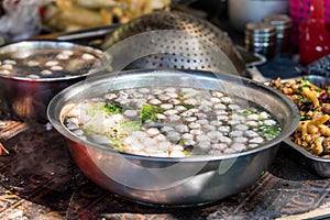 Cantonese food, one of chinese food, meat ball soup