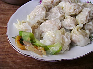 Cantonese food steam dumplings wonton