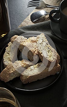 Cantucci, traditional Italian almond cookies.