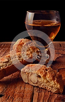 Cantucci and vino santo photo