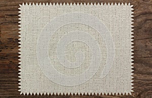 Canvas napkin cloth table wooden zigzag