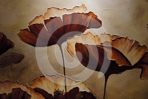 Painting poppies with artificial light