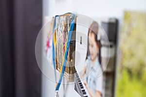 canvas photo with medals in the children's room