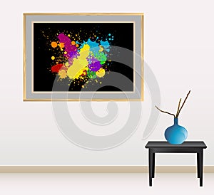 Canvas with splash design