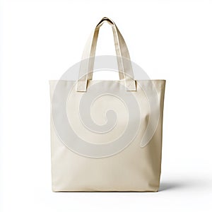 Canvas tote bag isolated white background. Ai generated