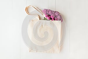 Canvas tote bag mockup