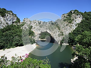 Canyon of the ArdÃ¨che in the French Alps