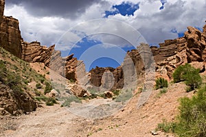 Canyon and blue clean sky