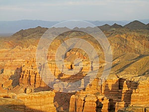 Canyon Charyn (Sharyn) at sunset