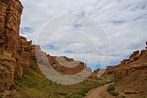 Canyon Charyn Sharyn towers in the valley of Castles