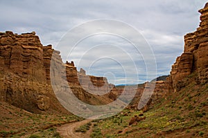 Canyon Charyn Sharyn towers in the valley of Castles