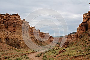 Canyon Charyn Sharyn towers in the valley of Castles