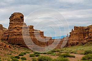 Canyon Charyn Sharyn towers in the valley of Castles