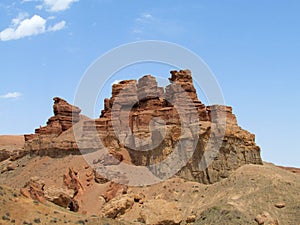 Canyon Charyn (Sharyn) towers in the valley of Castles