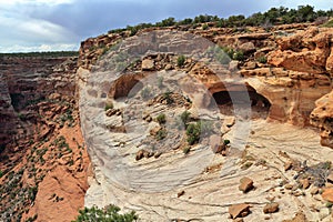 Canyon de Chelly National Monument with Pueblo Ruins in Small Caves, Southwest Desert, Arizona