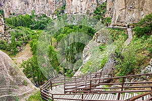 Canyon Ihlara steps, Cappadocia, Turkey