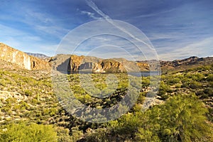 Canyon Lake Landscape Scenic View Apache Trail Arizona USA
